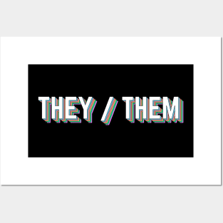 They / Them Nonbinary Gender Pronouns Posters and Art